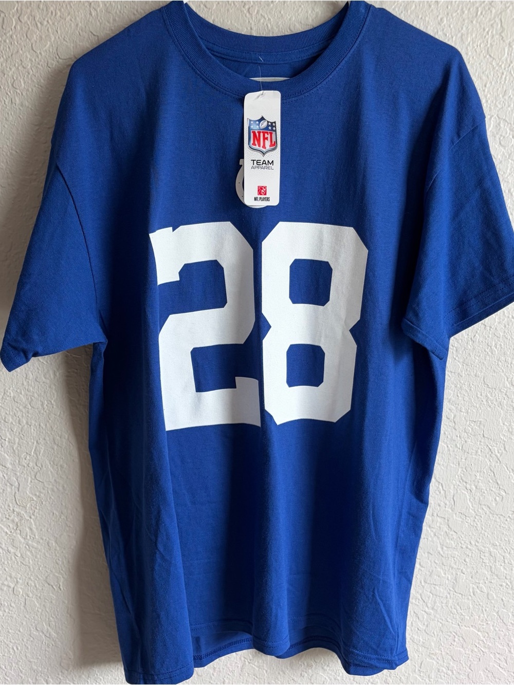 Indianapolis Colts NFL Jonathan Taylor Blue Jersey T-Shirt - Men’s Large